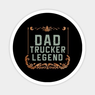 husband dad trucker legend Magnet